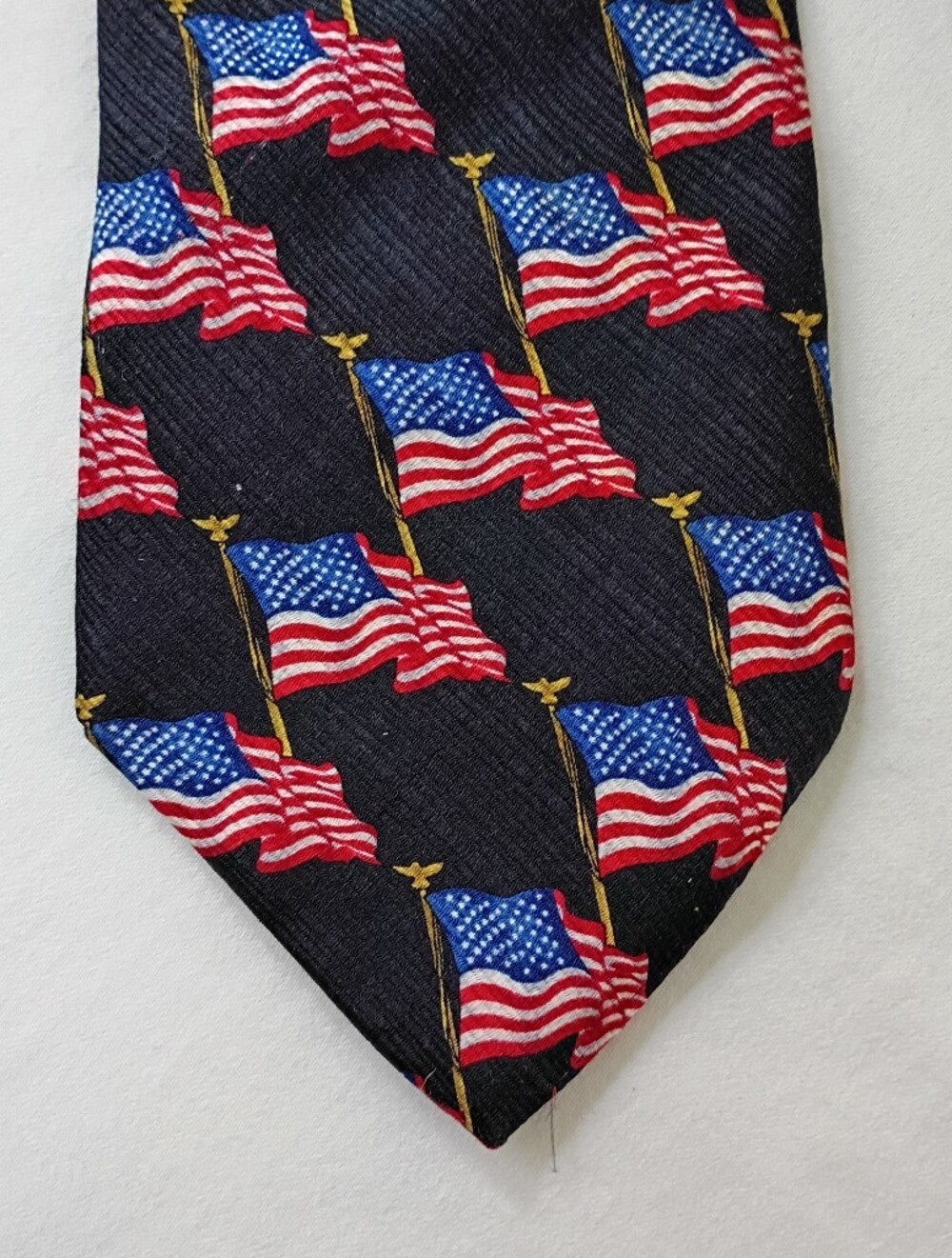 SAVILE ROW Men's Tie 100% Silk American Flag July 4th 250 Made In USA